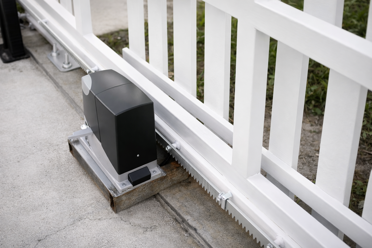 Motor portón blanco